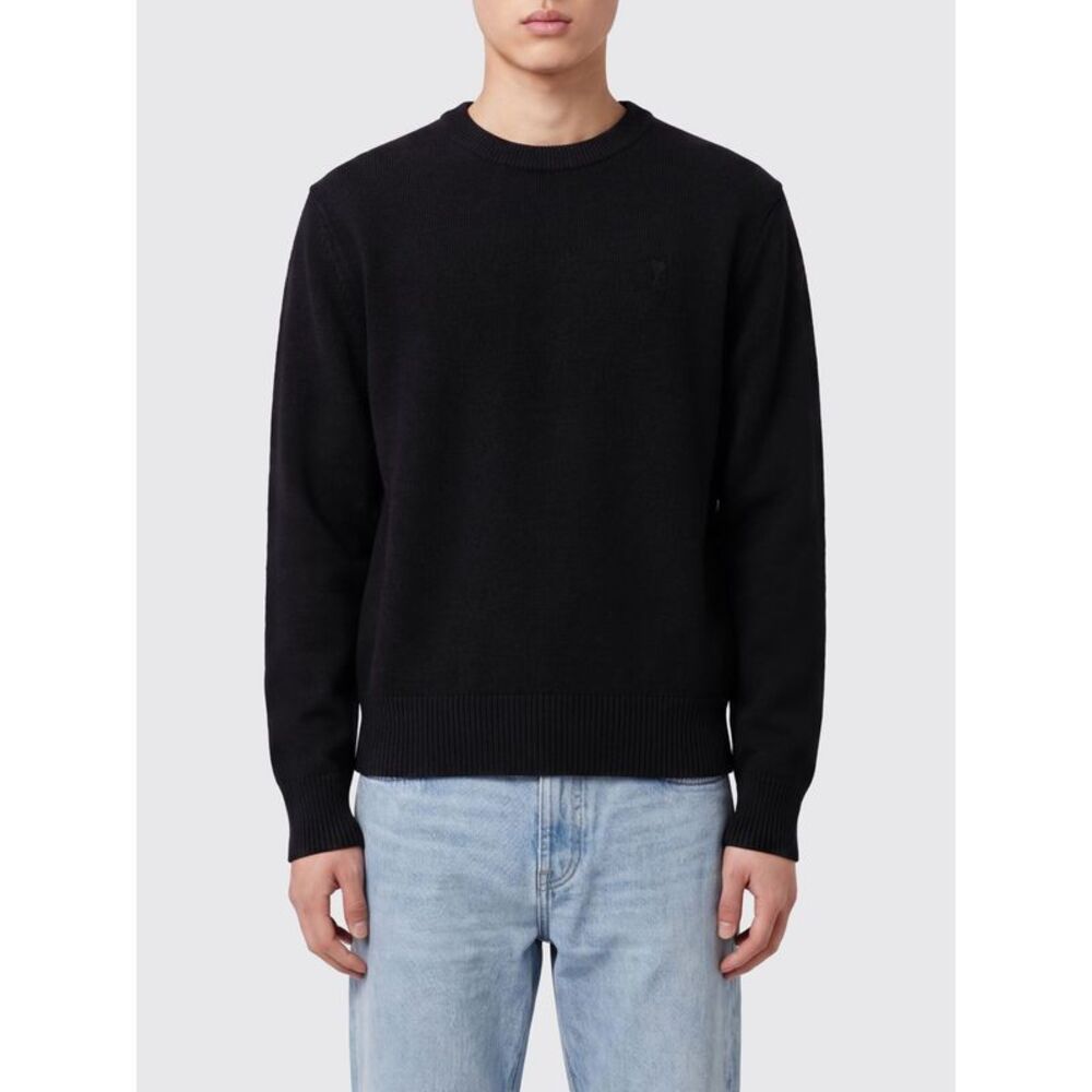 Ami Paris Men Crewneck Wool Jumper Ami Paris With Ami De Coeur Logo Embroidery